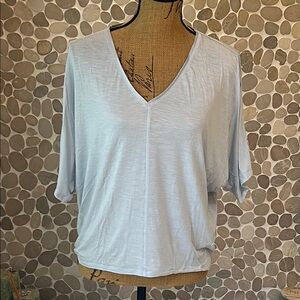 White House Black Market Jetsetter Light blue tee size small